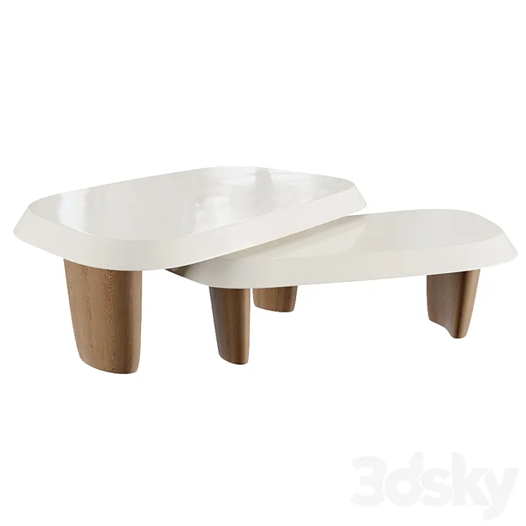 Duo Multilaque Coffee Table 3D Model Free