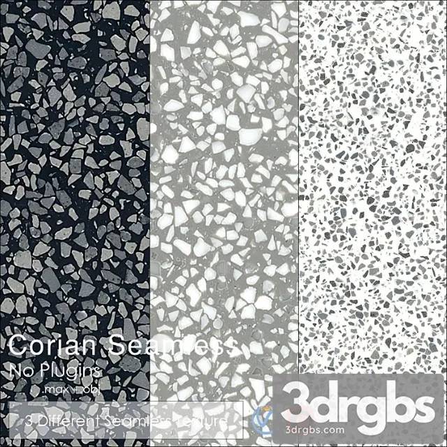Dupont corian kitchen countertops terrazzo 3D Model Free
