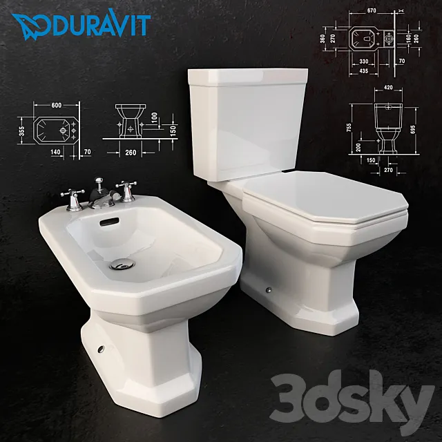 Duravit 1930 Series Sanitaryware 3DModel