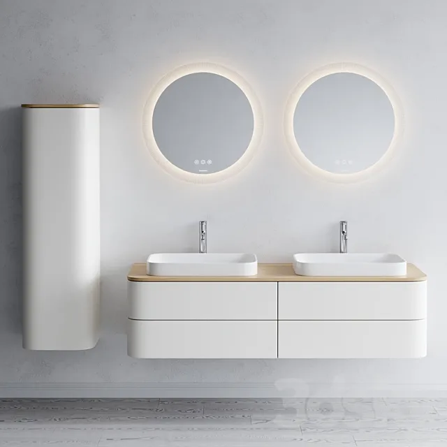 Duravit HAPPY D.2 PLUS | Double vanity unit 3D Model