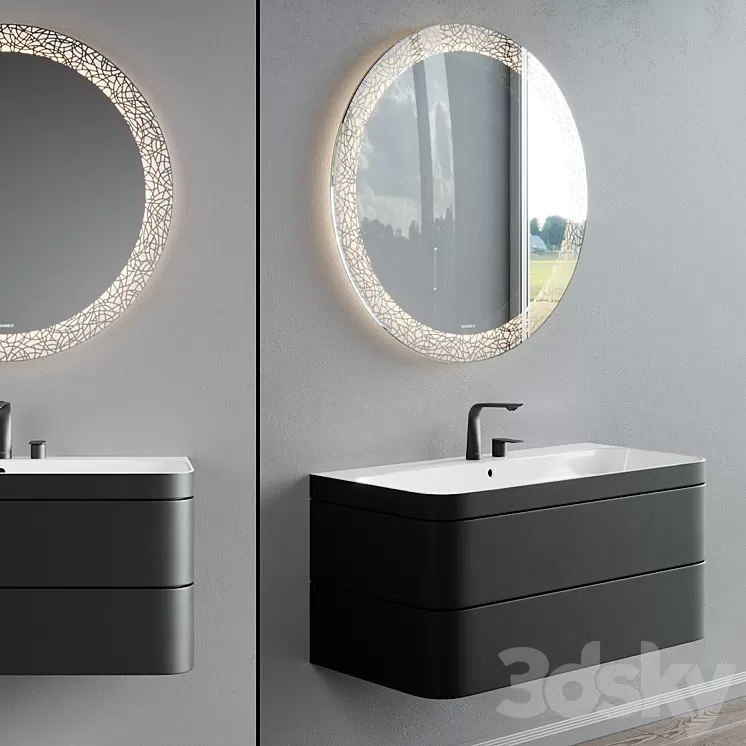 Duravit Happy D.2 Plus | Vanity unit 3D Model