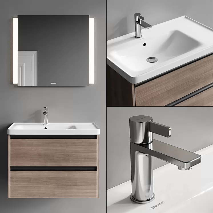 Duravit Ketho.2 Vanity Unit Set 3 3D Model