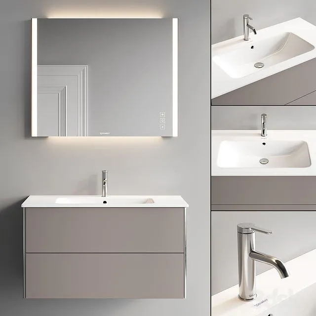 Duravit XSquare Vanity Unit Set 4 3D Model