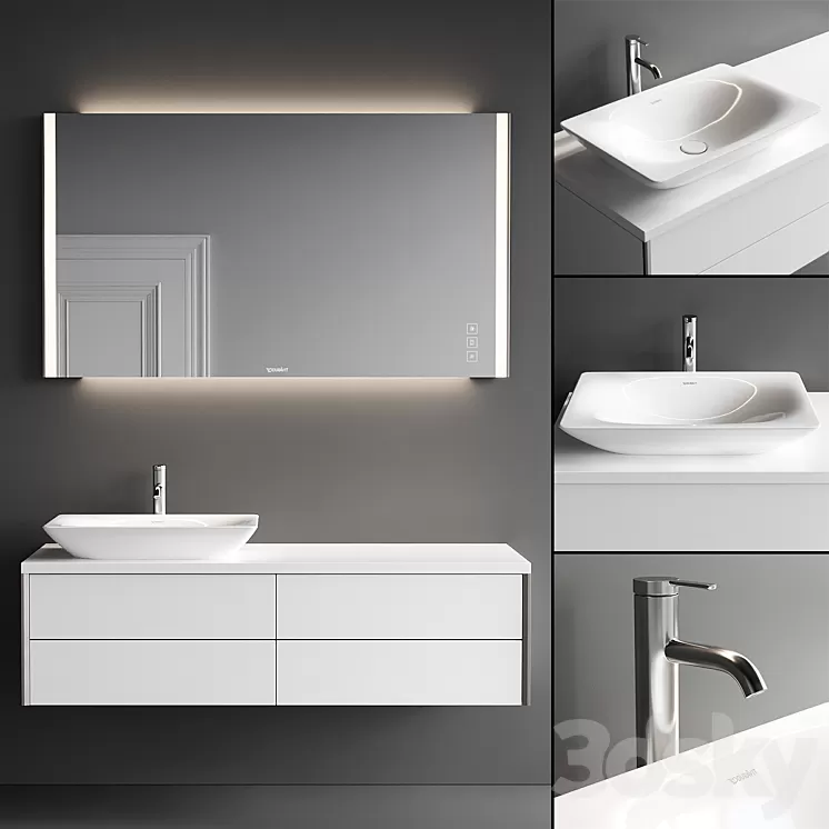Duravit XViu Vanity Unit Set 2 3D Model