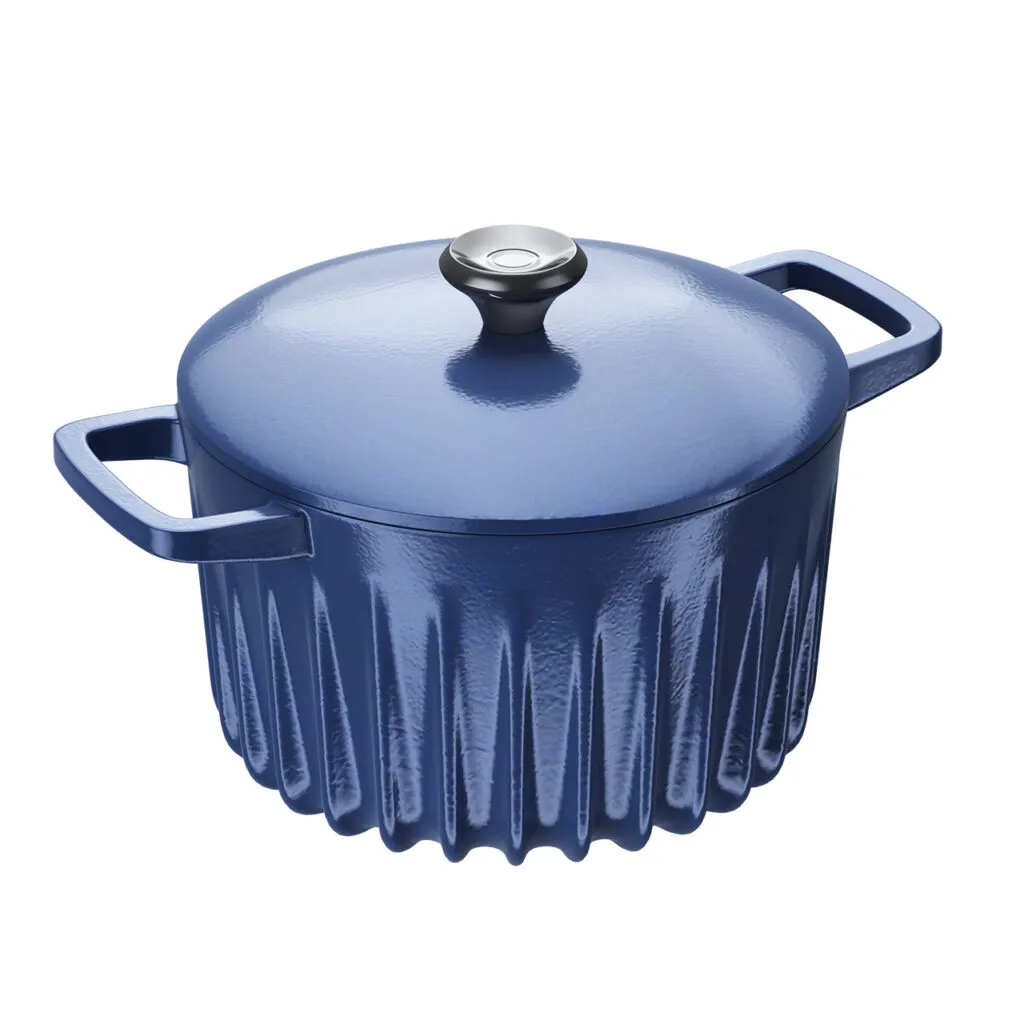 Dutch Oven Pot With Lid Blue by Fireup