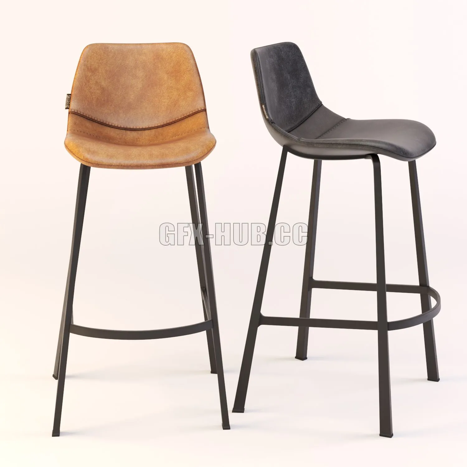 Dutchbone FRANKY barstool 3D Model