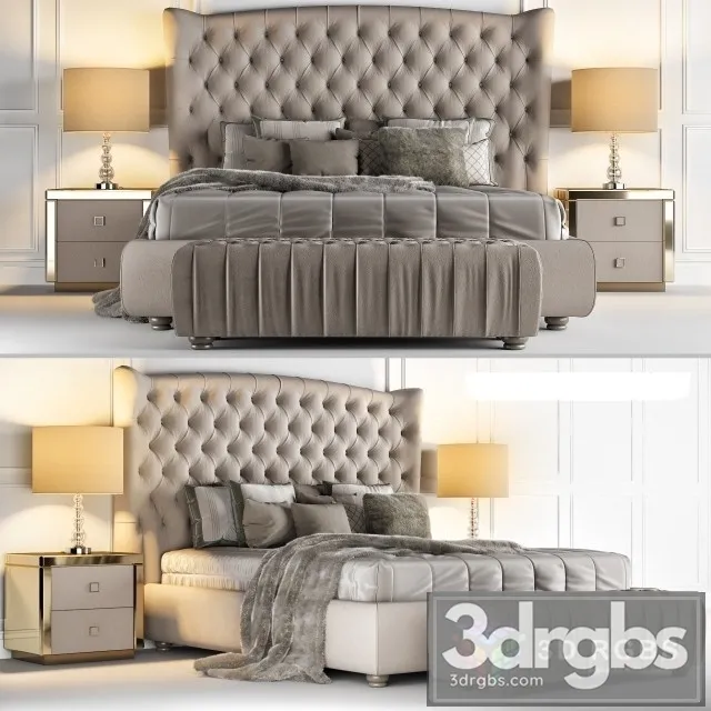 DV Home Collection Vogue Bed 3D Model Free