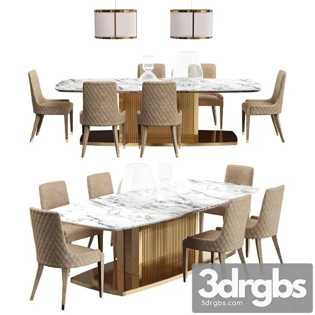 Dv home table set 2 3D Model Free