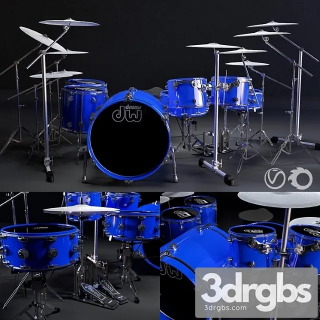 Dw drum set 3D Model Free