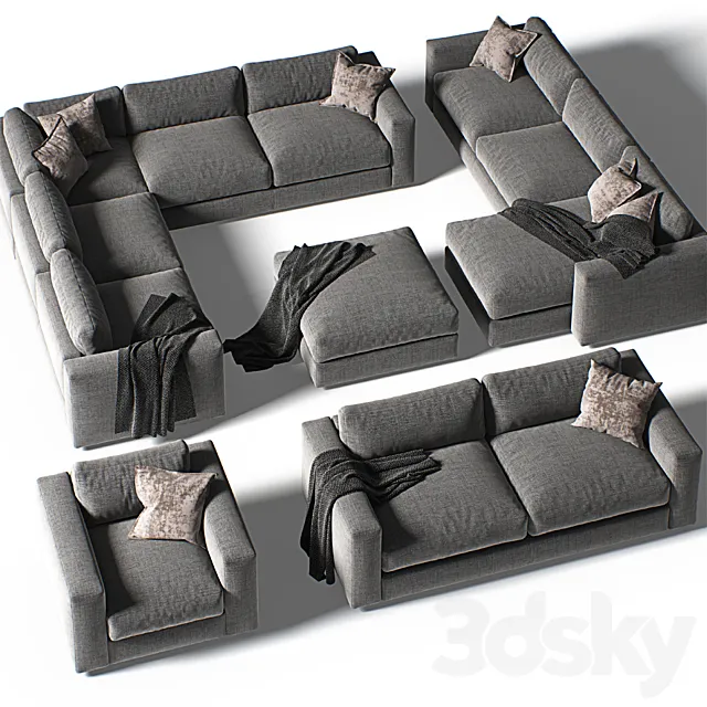 DWR Reid Sectional set 3DModel