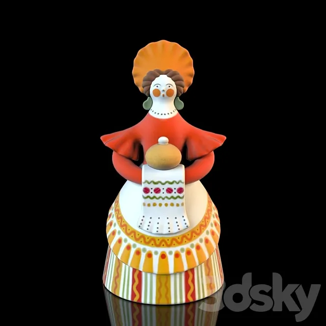 Dymkovo girl 3D Model