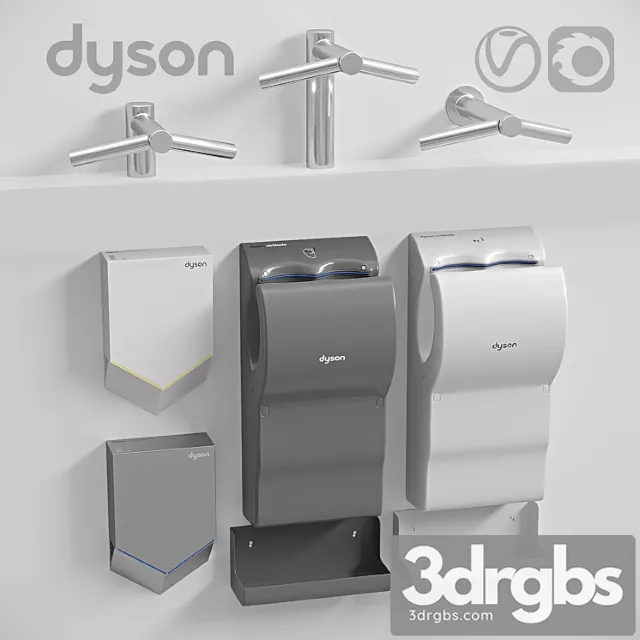 Dyson Airblade Hand Dryers 3 3D Model Free