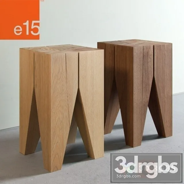 E15 ST04 Back Tooth Stool 3D Model Free