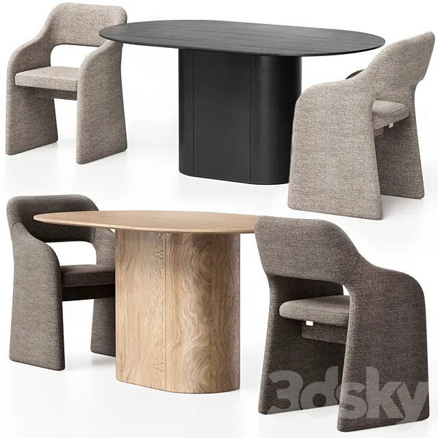 E7.6 chair and dining table Type from Ellipse 3D Model