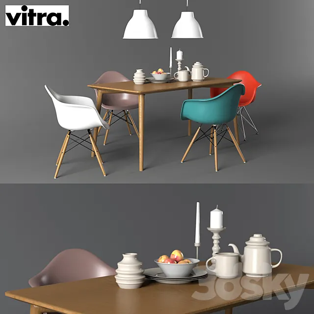 Eames Dining Table 3DModel