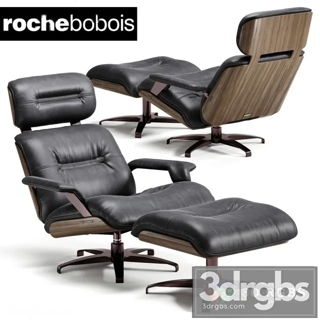 Eames Lounge Rochebobois 3D Model Free