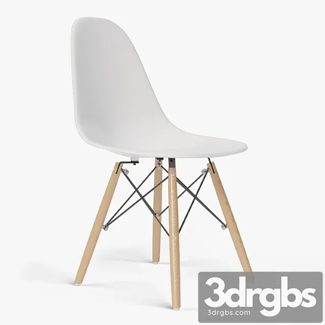 Eames Molded Plastic Side Chair Dowel Base By Herman Miller 3D Model Free