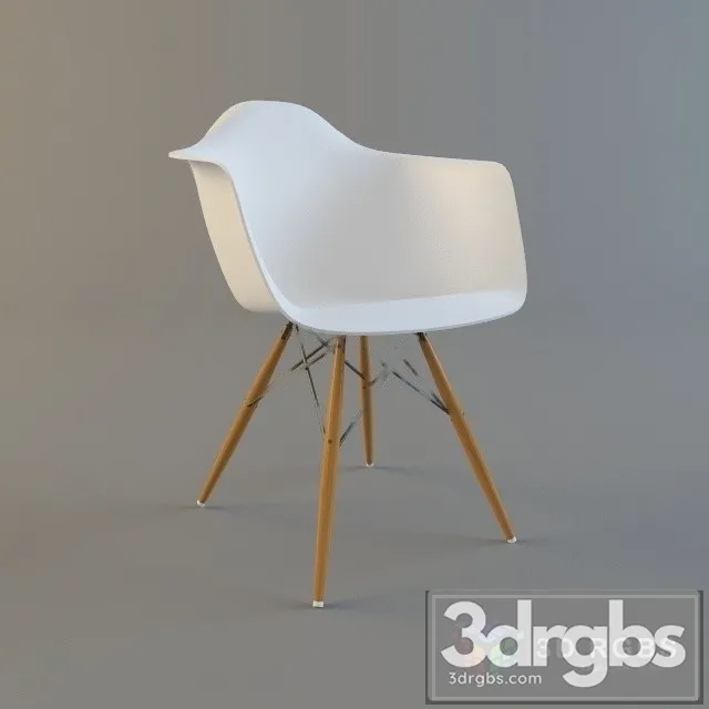 Eames Plastic Arm Chair DAW Chair Vitra 3D Model Free