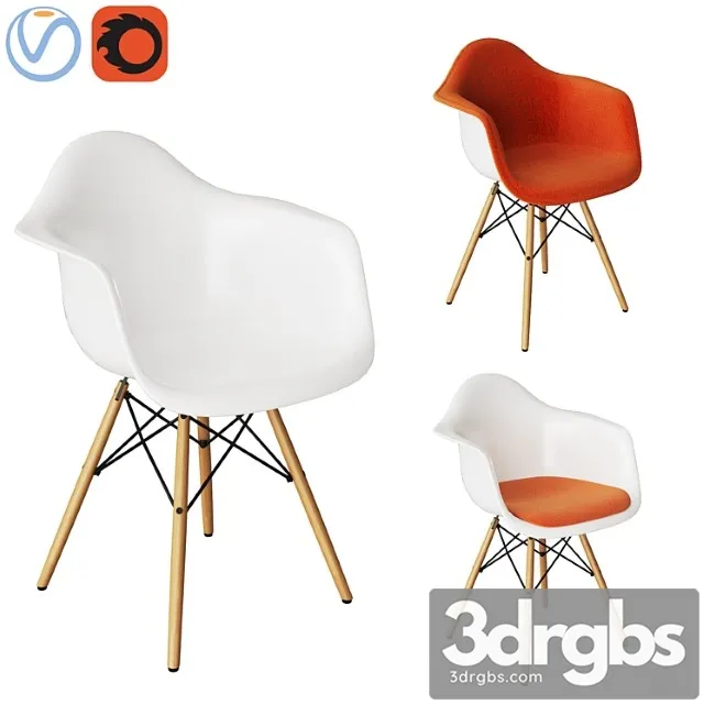 Eames Plastic Armchair 3D Model Free