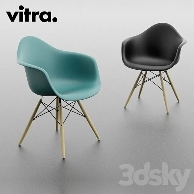 Eames Plastic Armchair Daw 3D Model