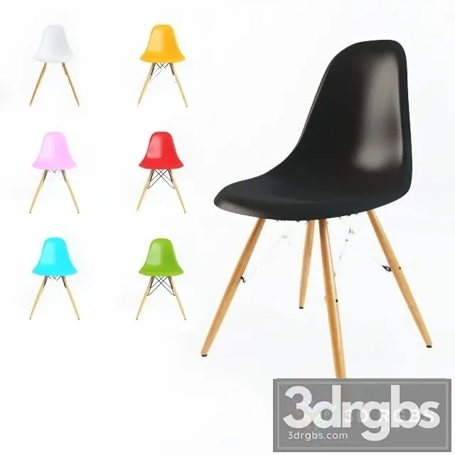 Eames Plastic Side Chair 3D Model Free
