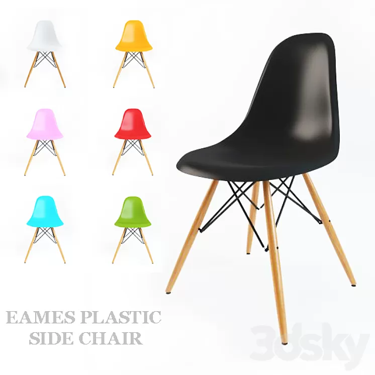 Eames Plastic Side Chair 3D Model