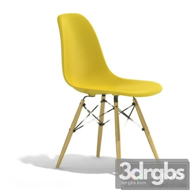 Eames Plastic Side Chair Dsw Chair Vitra Yellow 3D Model Free