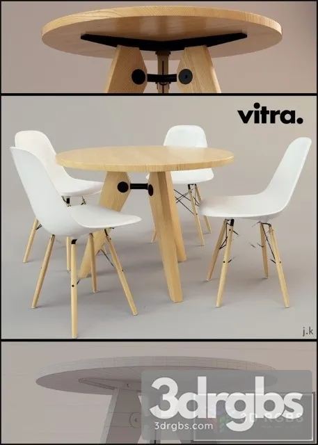 Eames Plastic Side Chair Wood DSW 3D Model Free