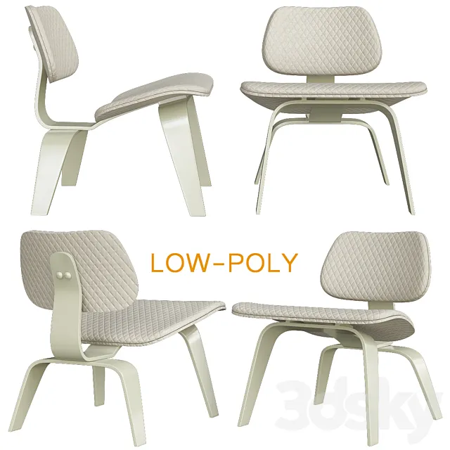 Eames Upholstered Molded Plywood Lounge Chair 3DModel