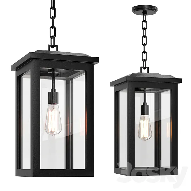 Eastcrest 21 1_2" High Black Outdoor Hanging Light 3D Model