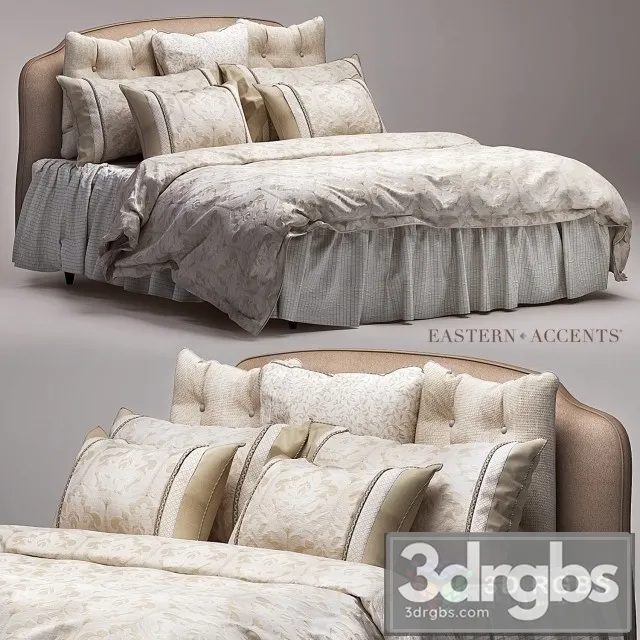 Eastern Accents Bed 3D Model Free