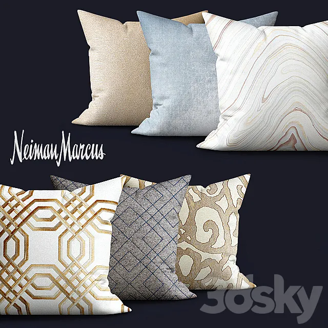 Eastern Accents Moira Mineral Pillow 3D Model