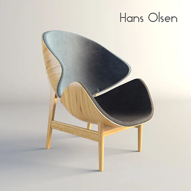 Easy Chair by Hans Olsen 3D Model