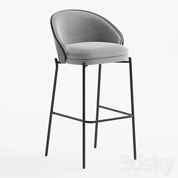 Easy stool Kave Home 3D Model Free