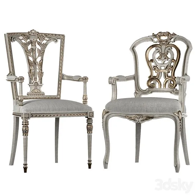 Ebanista Dauphine chairs 3D Model