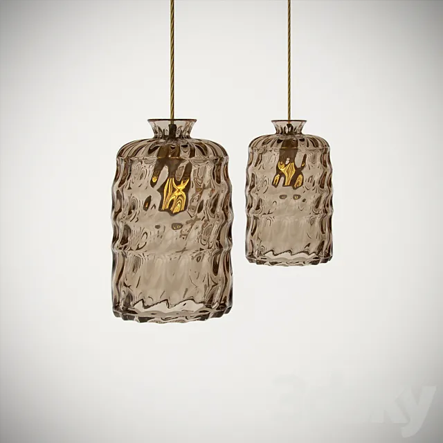 Ebb And Flow Pillar Lamp Golden Smoke 3DModel