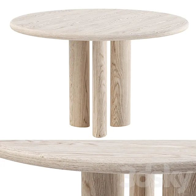 Ebbi wooden round table _ Round restaurant table Free Download