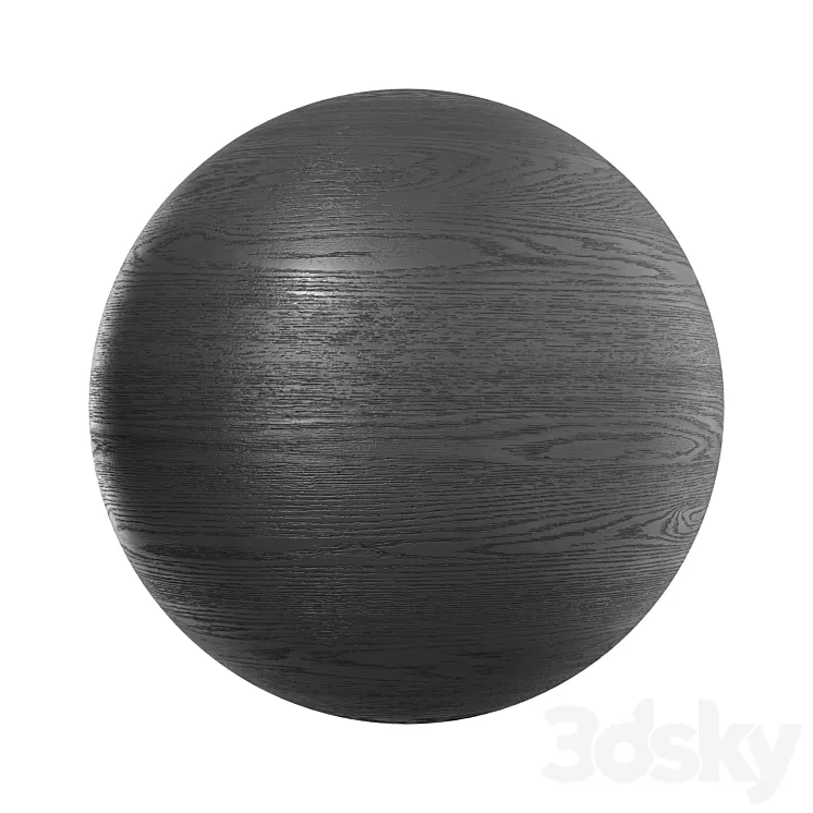 Ebony black wood 3D Model Free