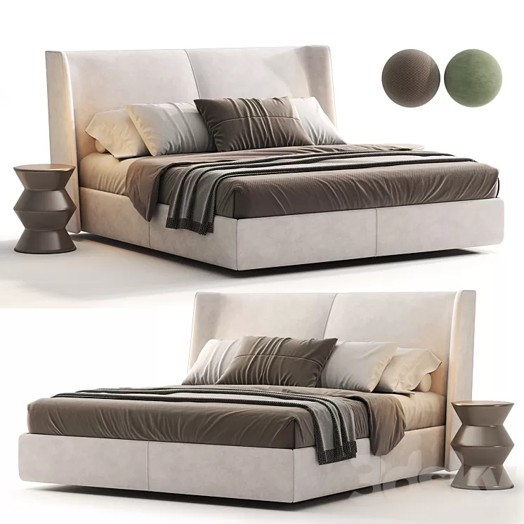 Echo Bed By Domkapa 3D Model Free