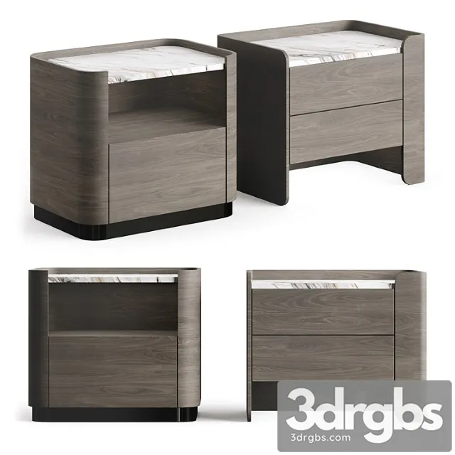 Echo Wood Bedside Table Luxlucia Casa 3D Model Free