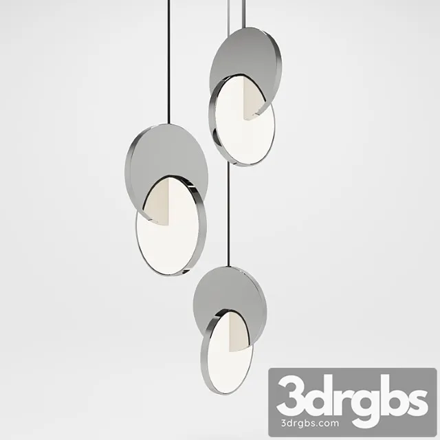 Eclipse chandelier 3 piece 3D Model Download