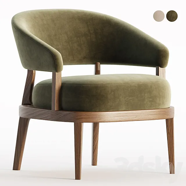 ECLIPSE Easy chair By Very Wood 3D Model