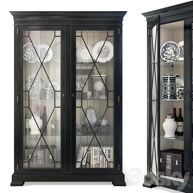 Eclipse wardrobe / showcase. Display Cabinet / showcase bu Birkhouse 3D Model Free