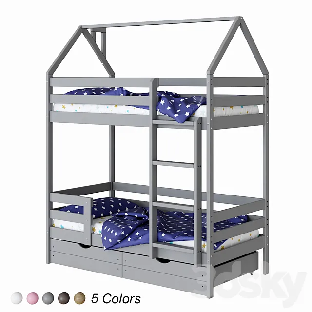 ECO children's bunk bed 3D Model