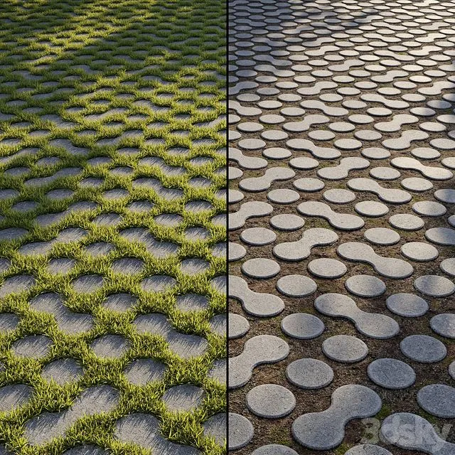 Eco-paving Type 1 Pattern 2 3D Model