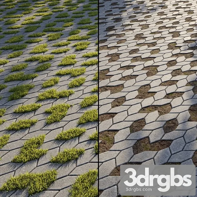 Eco Paving Type 1 Pattern 6 3D Model Download