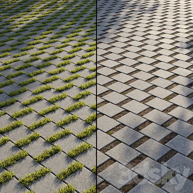 Eco-paving Type 1 Pattern 7 3DModel