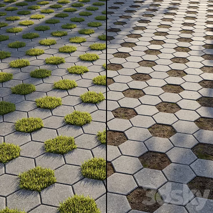 Eco-paving Type 1 Pattern 9 3D Model