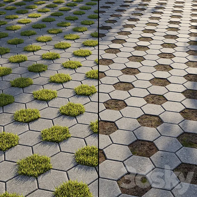 Eco-paving Type 1 Pattern 9 3DModel