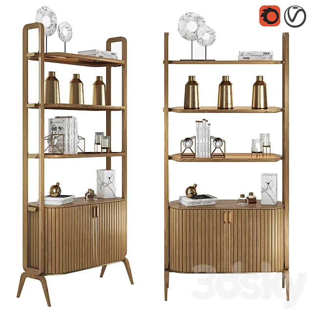 EDEN-ROCK Bookcase Design Sacha Lakic 3DModel